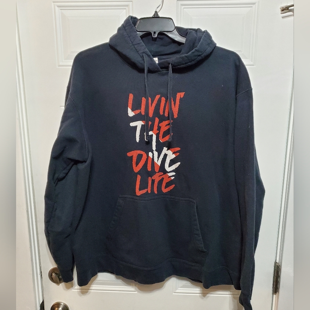 LIVIN' THE DIVE LIFE Black Hoodie size 2XL - Picture 9 of 10